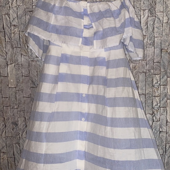Lulu's Transatlantic Voyage Blue & Ivory Dress - Picture 7 of 11